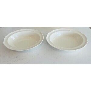 Wedgwood  QUEENS PLAIN 9 3/4" Oval Serving Vegetable Bowls Set of 2